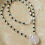 French Large Petal Baroque Stitching Beaded Clavicle Necklace - floysun