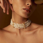 French Style Mini Multi-Layered Pearl Necklace - floysun