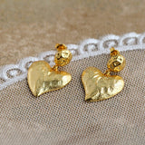 Frosted Irregular Heart Large Earrings - floysun