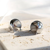 Glossy Round Ball Earrings