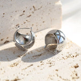Glossy Round Ball Earrings