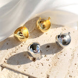 Glossy Round Ball Earrings