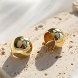 Glossy Round Ball Earrings
