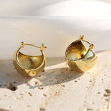 Glossy Round Ball Earrings