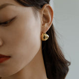 Glossy Round Ball Earrings