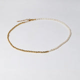 Gold and Silver Color Matching Millet Bead Necklace - floysun
