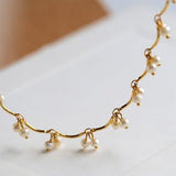 Gold Cherry Pearl Necklace - floysun