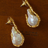 Gold Hooked Branch Baroque Earrings - floysun