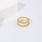 Gold Plated Diamond Double Ring - floysun