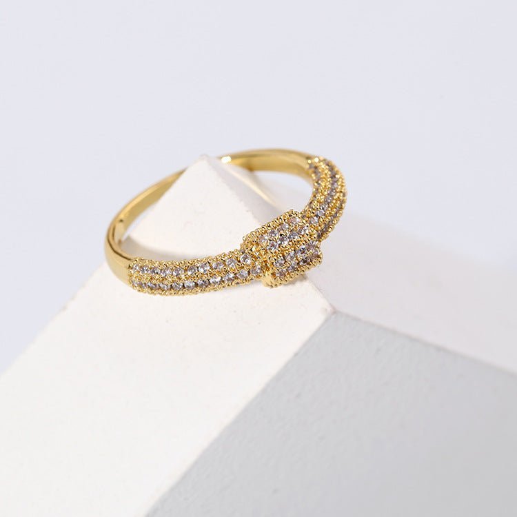 Gold-plated Diamond Ring - floysun