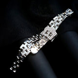 Gold-plated Watch Chain with Full Drill Buckle Adjustable Bracelet - floysun