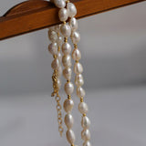 Golden Bean Freshwater Pearl Splice Necklace - floysun