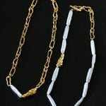 Golden Harmony Baroque Pearl Collar Necklace - floysun