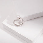 Graceful Pearl Elegance: Sterling Silver Natural Pearl Ring - floysun