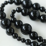 Gradient Black Agates Bead Bracelet - floysun
