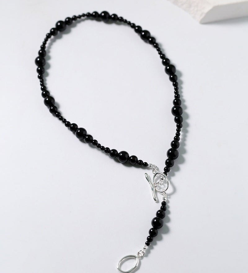 Gradual Black Onyx Clavicle Chain - floysun
