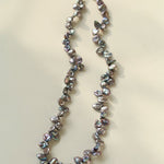 Gray Purple Fantasy Petals Freshwater Pearls Necklace - floysun