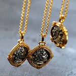 Green Zircon Apollo Silver Coin Necklace - floysun