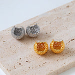 Grid Hollow Ball Earrings - floysun