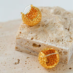 Grid Hollow Ball Earrings - floysun