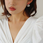 Grid Hollow Ball Earrings - floysun