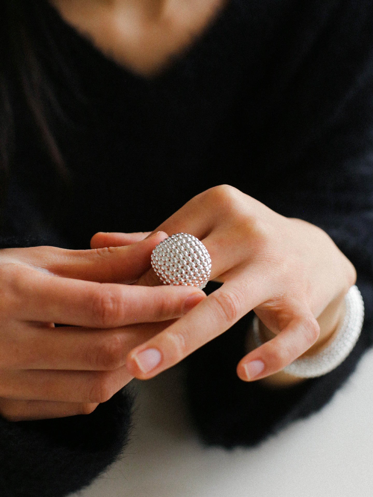 Grid Wide Ring Hollow - floysun