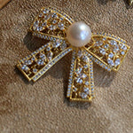 Handmade Bow Pearl Brooch Type C - floysun