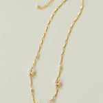 Handwoven Pearl Flower Chain Necklace Type G - floysun