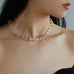 Handwoven White Crystal Magnetic Clasp Necklace - floysun