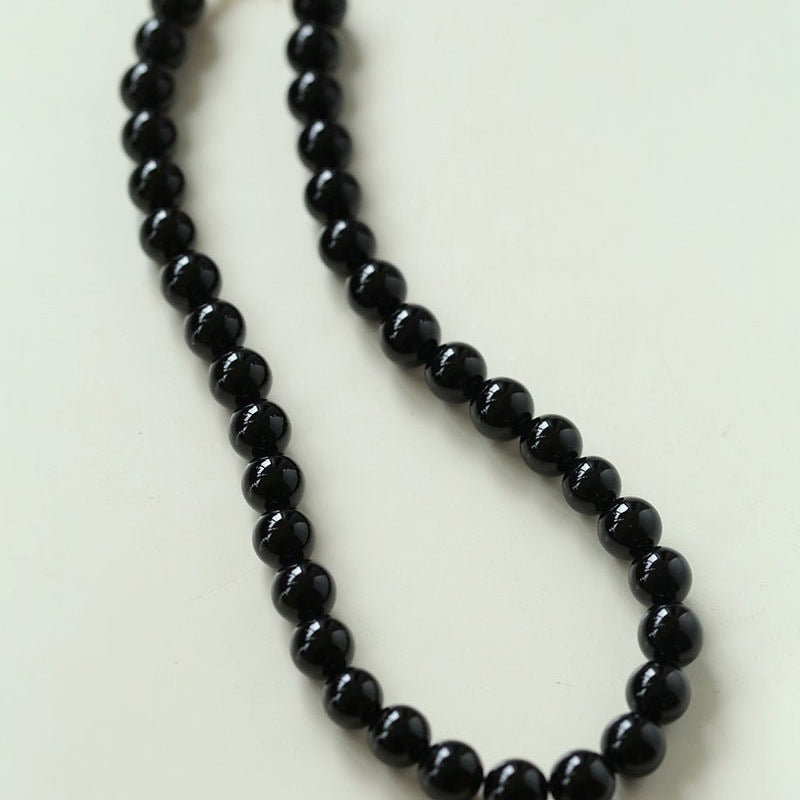 Harmonious Gemstone Necklace Black Onyx 10mm - floysun