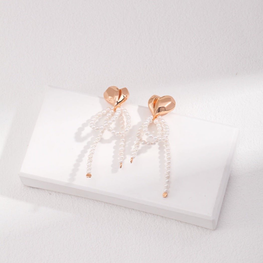Heart Butterfly Pearls Earrings - floysun