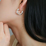 Hoop Metal Ring Earrings