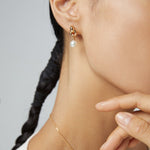 Interlocking Natural Pearl Earrings - floysun