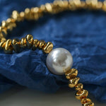 Irregular Broken Silver Pearl Collar Bone Chain - floysun