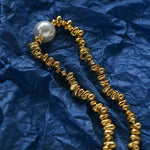 Irregular Broken Silver Pearl Collar Bone Chain - floysun