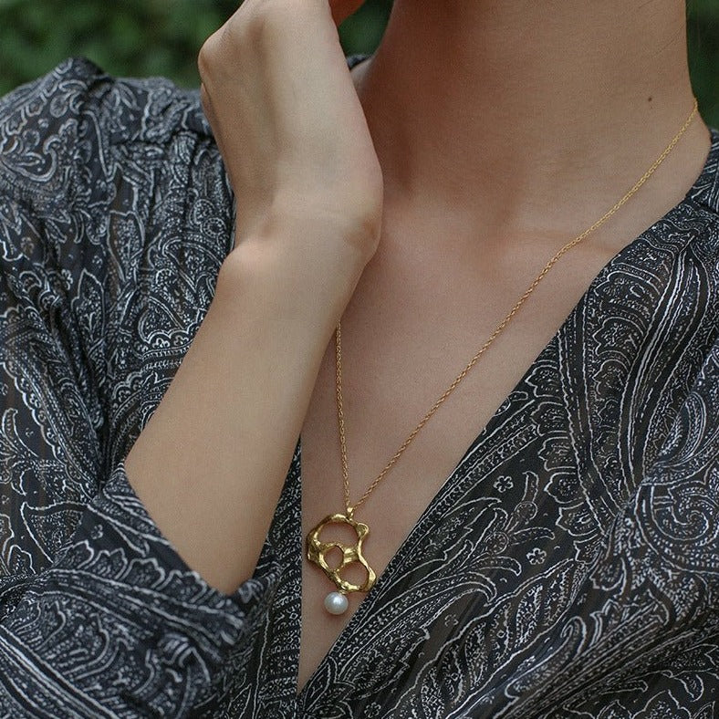Irregular Hollow Necklace - floysun