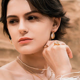 Irregular Lava Natural Mother-of-Pearl Earrings - floysun