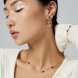 Lapis Lazuli Stone Sterling Silver Necklace - floysun