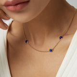 Lapis Lazuli Stone Sterling Silver Necklace - floysun
