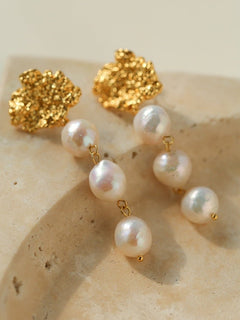 Lava Artisan Series-Pearl Earrings - floysun