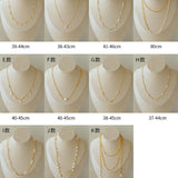 Layered Pearl and Chains Necklace Type A - floysun
