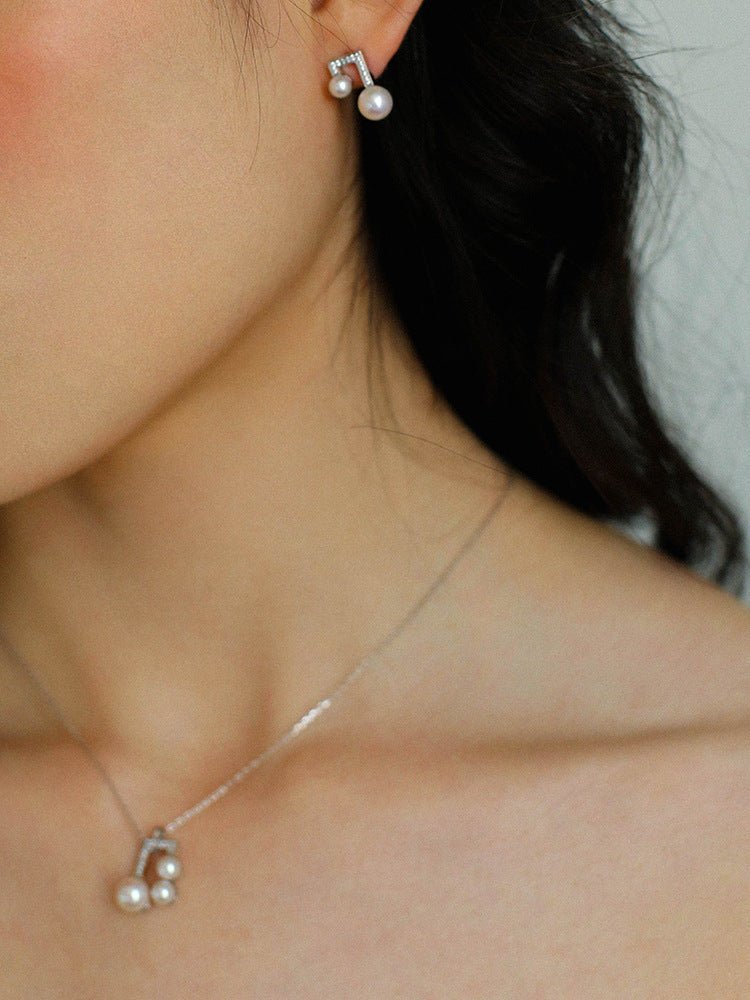 Light Luxury Note Pearl Necklace - floysun