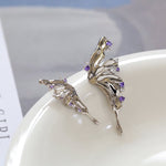 Liquid Butterfly Wing Zircon Earrings - floysun
