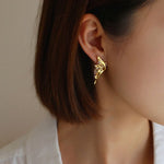 Liquid Butterfly Wing Zircon Earrings - floysun