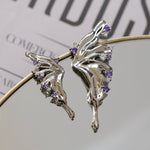 Liquid Butterfly Wing Zircon Earrings - floysun