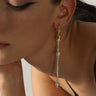 Long Baroque Pearl Panel Earrings - floysun