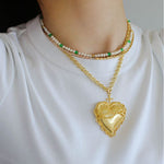 Love Cross Heart Gold Necklace - floysun