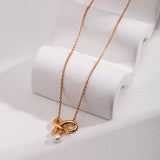 Love Heart Bow Series Pearl Necklace - floysun