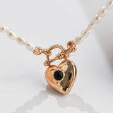 Love-shaped Rice Pearl Necklace - floysun