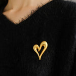 Medieval Simple Frosted Love Brooches - floysun